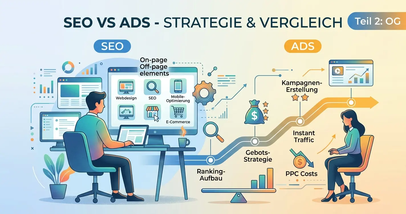 SEO vs. Google Ads Kostenvergleich für Handwerksbetriebe